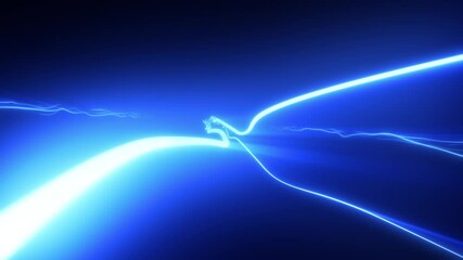 Poster - electric arcs and light stroke in extreme motion/ 4k animation of an abstract background of electric