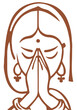 Illustration of girl prayer