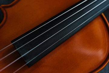 Close up of a violin 