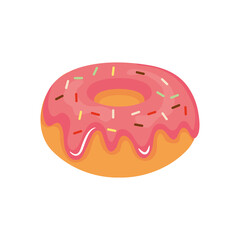 Poster - sweet donut icon, colorful design