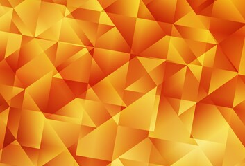 Light Orange vector polygon abstract backdrop.