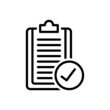 Black line icon for apply