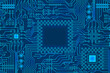 Blue gradient Micro electronics Circuits board background