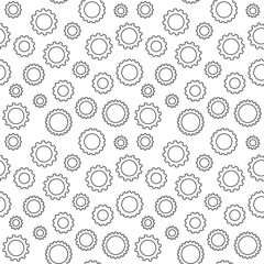 Poster - Seamless Gear Wheel vector concept pattern or background