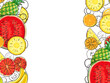 © lolya1988 - Hand drawn Exotic Fruit border isolated on white background