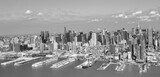 Fototapeta Nowy Jork - NEW YORK CITY - JUNE 2013: Helicopter view of Manhattan skyline