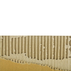 Wall Mural - Corrugated cardboard isolated on white background.