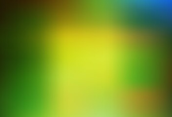 Light Green, Yellow vector blurred shine abstract background.