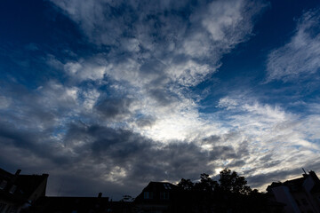 Abstract texture of clouds on sunset