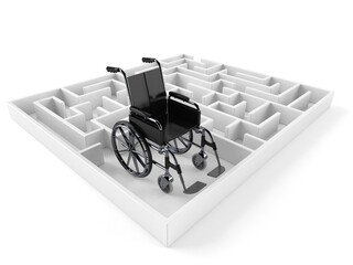 Poster - Wheelchair inside maze