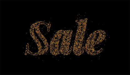 Wall Mural - sale text particle modern trendy design template . vector design