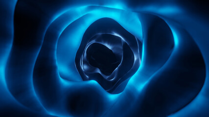 Poster - 3d rendering blue and light for web banner abstract background