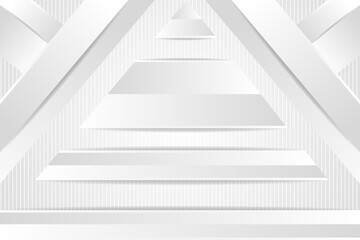 Poster - abstract geometric background use horizontal layout. white grey gradient colors. triangle pyramid and diagonal shape element. vertical line pattern.