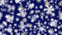 Blue Seamless Christmas Background Snow Illustration Xmas. Snowflake