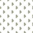© Ellivelli - Watercolor seamless pattern with stylized twigs, flowers and leaves of the Wormwood plant
