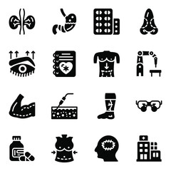 Sticker - 
Hospital and Surgery Solid Icons
