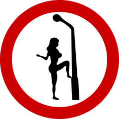 Wall Mural - No prostitution sign