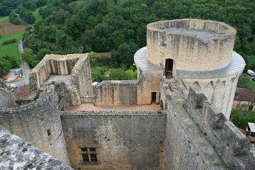 medieval castle (bonaguil) in saint-front-sur-lémance in france