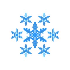 Sticker - Snowflakes Icon isolated on white background