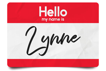 Wall Mural - Hello my name is Lynne