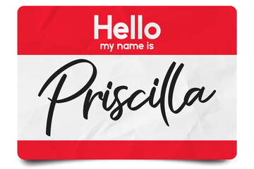 Wall Mural - Hello my name is Priscilla