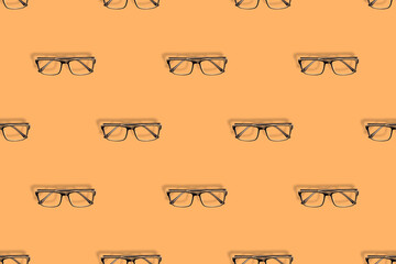 Glasses for improving vision. Glasses seamless pattern.