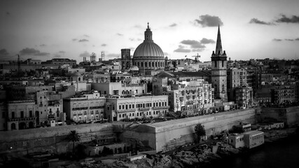 Wall Mural - Valletta the capital city of Malta from above - aerial photography