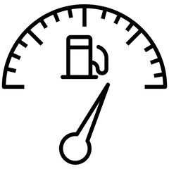 Sticker - Fuel gauge vector in line design 