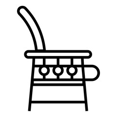 Sticker - Baby high chair line icon 