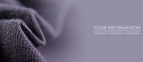 Fototapeta  - gray clothing fabric textile texture macro blur background
