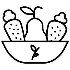 Sticker - Icon of organic food bucket