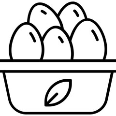 Wall Mural - Organic eggs tray icon design 