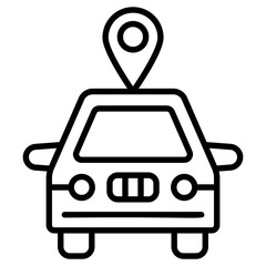 Poster - Car navigation, line vector  