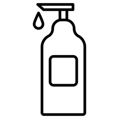 Wall Mural - Liquid soap, line vector icon