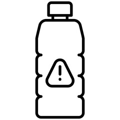 Wall Mural - Cleaning acid bottle line vector icon