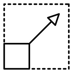 Sticker - Icon of scale tool in line design.