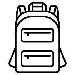 Sticker - Backpack icon design, line vector 