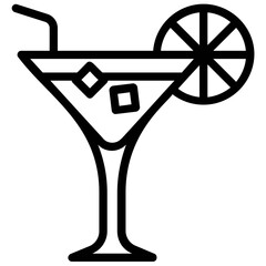 Sticker - Lemonade line icon summer drink concept