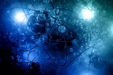 Wall Mural - atomic particle 3d illustration