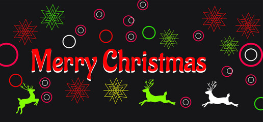 Merry Christmas Calligraphic Lettering background design