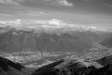 Wall Mural - a mountain range with clouds