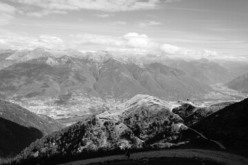 Wall Mural - a mountain range with clouds