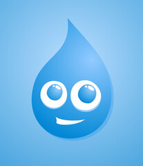 Poster - Design of funny water drop