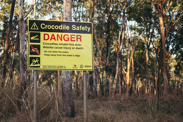 Wall Mural - a sign in the woods