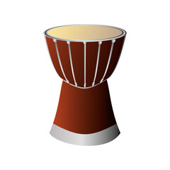 Canvas Print - djembe african drum percussion musical instrument detailed icon