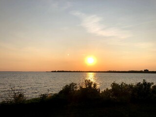  sunset over the lake 