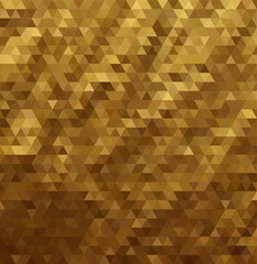 Aufkleber - Vector Abstract golden triangle pattern background. No transparent, no gradient