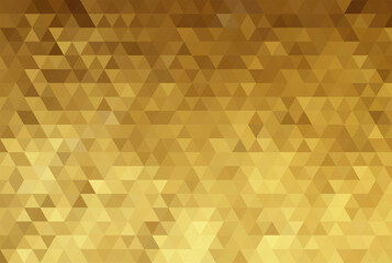 Aufkleber - Vector Abstract golden triangle pattern background. No transparent, no gradient
