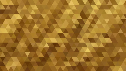 Aufkleber - Vector Abstract golden triangle pattern background. No transparent, no gradient