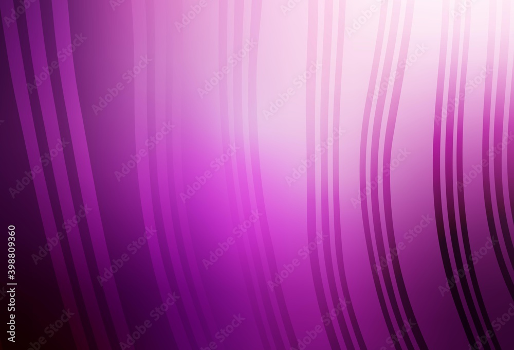Light Pink vector template with bent lines.